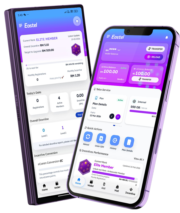 Eastel Super App Interface